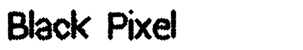 Black Pixel font preview